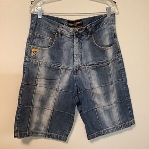 Vintage boom patch window pane light distressed waist 30 inseam 12  100% cotton‎